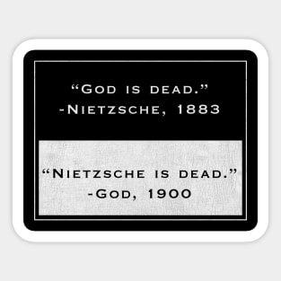 nietzsche and god retro meme Sticker